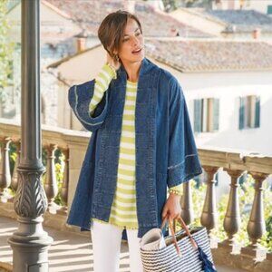 Soft Surroundings Amadi Denim Kimono Jacket - Size L / XL